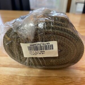 NWT Polo Ralph Lauren Mens Olive Green Cotton Web Belt D-Ring Buckle 2X 48914
